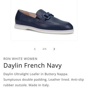 RON WHITE WOMEN Daylin French Navy Shoes Size 37 /  7